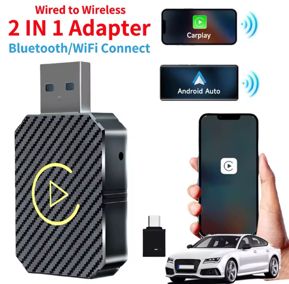 Adaptateur USB  CarPlay et Android Auto